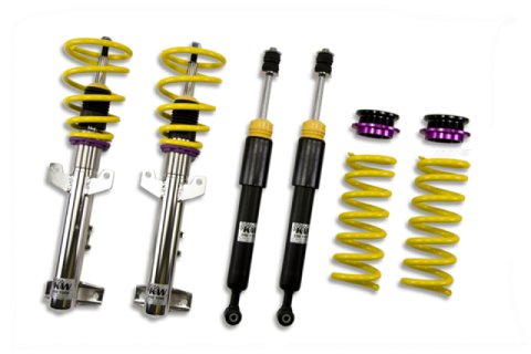 KW Variant 1 Coilover Kits 10225013 Kits, 1, 0.8 - 1.8 in. Lowered Front, 0.8 - 1.8 in. Lowered Rear, Natural/Purple Shocks, Yellow Springs, Mercedes, Kit thumbnail 2