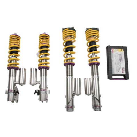 KW Variant 3 Coilover Kits 35245013 Kits, 3, 1.2 - 2.1 in. Lowered Front, 0.9 - 1.8 in. Lowered Rear, Shocks, Yellow Powdercoated Springs, Subaru, Kit thumbnail 5