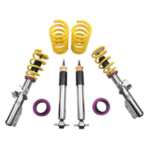 KW Variant 3 Coilover Kits for 2015-2017 MUSTANG - 35230065 Kits, 3, 1.2 2.0 in. Lowered Front, 0.8 1.5 in. Lowered Rear, Shocks, Yellow Powdercoated Springs, Ford, Kit thumbnail 5