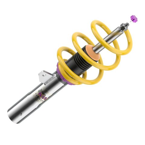 KW Variant 3 Coilover Kits 352200AT Kits, 3, 1.0 - 2.0 in. Lowered Front, 1.2 - 2.2 in. Lowered Rear, Shocks, Yellow Powdercoated Springs, MINI, Kit thumbnail 5