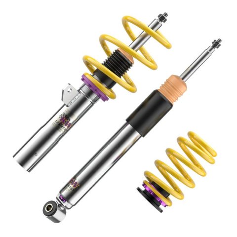 KW Variant 3 Coilover Kits 352200AT Kits, 3, 1.0 - 2.0 in. Lowered Front, 1.2 - 2.2 in. Lowered Rear, Shocks, Yellow Powdercoated Springs, MINI, Kit thumbnail 8