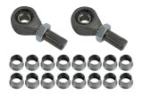 RideTech R-Joints 11009519 Rod Ends, R-Joint, 3/4 in.-16 Threads, Four LH Threads, Four RH Threads, 1.800 in. Thread Length, 0.625 in. Bore, Stainless Steel, Polished, Set of 8 thumbnail 1