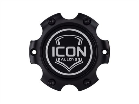 ICON Alloys Wheel Center Caps RX-6135-S2 CENTER CAP EMBOSSED SATIN BLACK / WHITE - 6 X 135 thumbnail 1