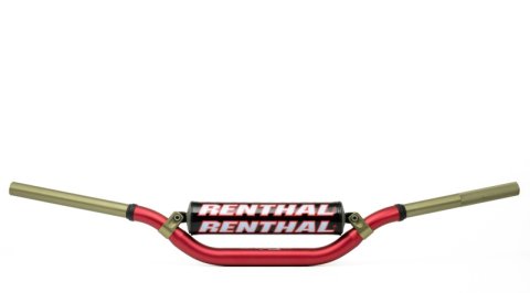Renthal Twinwall Handlebars 997-01-RD-02-185 Handlebars, Twinwall, RC Honda® Style, Aluminum, Red Anodized, 1.125 in. Diameter, 31.575 in. Width thumbnail 2