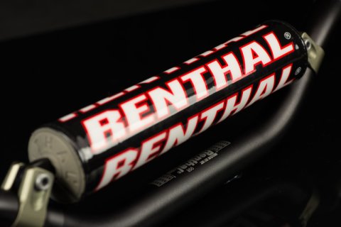 Renthal Twinwall Handlebars 997-01-RD-02-185 Handlebars, Twinwall, RC Honda® Style, Aluminum, Red Anodized, 1.125 in. Diameter, 31.575 in. Width thumbnail 4
