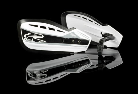Renthal MOTO Hand Guards HG-100-WT Guards, MOTO, Polycarbonate, White/Black, Pair thumbnail 2