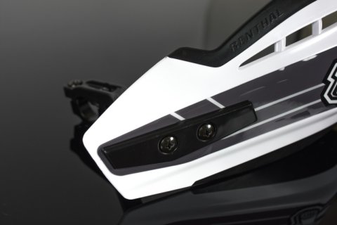 Renthal MOTO Hand Guards HG-100-WT Guards, MOTO, Polycarbonate, White/Black, Pair thumbnail 6