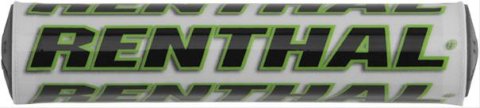 Renthal Mini SX Bar Pads P269 Handlebar Pad, Crossbar, SX, Foam, Vinyl Cover, White, Green, Logo, 8.50 in. Length, Each thumbnail 1