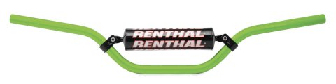Renthal 7/8 in. Handlebars 784-03-GN-03-219 Handlebars, RC Mini Style, Aluminum, Green Anodized, 0.875 Diameter, 29.134 Width, Each