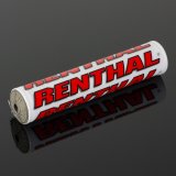Renthal SX Bar Pads P263 Handlebar Pad, Crossbar, SX, Foam, Vinyl Cover, White, Red, Logo, 10 in. Length, Each thumbnail 2