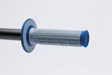 Renthal MX Dual Compound Tapered Grips G162 Grips, Compound, Rubber, Gray/Blue, Twist Throttle Compatible, 7/8 in. Bar Diameter, Pair thumbnail 2