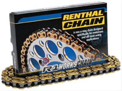 Renthal R1 Works Drive Chains C277 Chain, Works, 428 Size, 140-Links, 4.609 lbs./in. Tensile Strength, Gold/Black, Each thumbnail 1