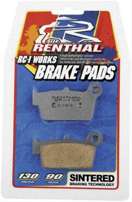Renthal RC-1 Works Brake Pads BP-101 Pads, Works, Semi-metallic, Rear, for use on Honda®, Set thumbnail 1