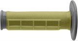 Renthal Dual Series Grips with Kevlar® G165 Grips, Compound Kevlar®, Thermo-plastic Elastomer, Gray/Yellow, Twist, 7/8 in. Bar Diameter, Pair thumbnail 1