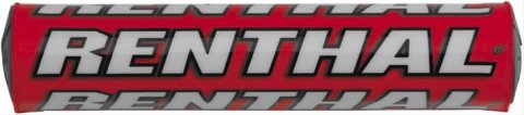 Renthal Mini SX Bar Pads P225 Handlebar Pad, Crossbar, SX, Foam, Vinyl Cover, Red, Logo, 8.50 in. Length, Each thumbnail 1