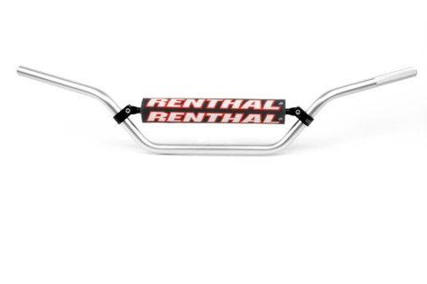 Renthal 7/8 in. Handlebars 838-01-SI-05-185 Handlebars, in., Vintage High, Aluminum, Silver Anodized, 0.875 Diameter, 33.070 Width, Each thumbnail 2