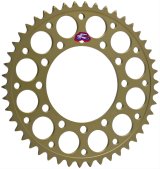 Renthal Ultralight Rear Sprockets 411U-525-43P-HA Sprocket, Rear, Aluminum, Gold Anodized, 43-Tooth, 525 Chain Size, for use on Honda®, Each thumbnail 1