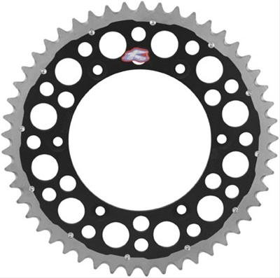 Renthal Twinring Sprockets 1540-520-48GPBK Sprocket, Rear, Aluminum/Steel, Black Anodized, 48-Tooth, 520 Chain Size, for use on Honda®, Each thumbnail 1