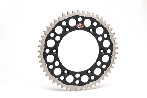 Renthal Twinring Sprockets 1540-520-48GPBK Sprocket, Rear, Aluminum/Steel, Black Anodized, 48-Tooth, 520 Chain Size, for use on Honda®, Each thumbnail 2