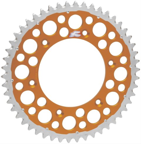 Renthal Twinring Sprockets 2240-520-50GPOR Sprocket, Rear, Aluminum/Steel, Orange Anodized, 50-Tooth, 520 Chain Size, Husaberg, KTM, Each thumbnail 1
