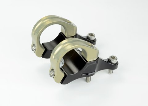 Renthal Handlebar Mounts STM108-BKAG Integra II Stem. 45 mm. x 10 mm. - Aluminum Gold/Black