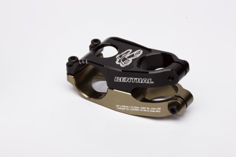 Renthal Handlebar Mounts STM100-BKAG Duo Stem 50 mm. - Aluminum Gold/Black