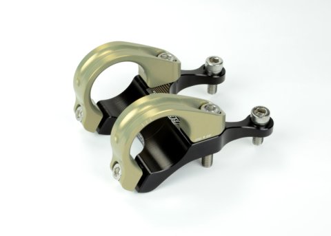 Renthal Handlebar Mounts STM110-BKAG Integra II Stem. 50 mm. x 0 mm. - Aluminum Gold/Black