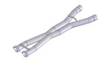 Corsa XO-Pipes for 2012-2013 CORVETTE - 14331 Exhaust X-Pipe, Stainless Steel, Natural, 3.00 in. Diameter, Chevy, 6.2L, 7.0L, Manual, Each thumbnail 1