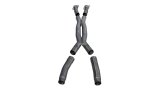 Corsa Off-Road X-Pipes for 2005-2008 CORVETTE - 14352 Exhaust Crossover Pipe, X-Pipe, Stock Manifold, 3 in. Diameter, Stainless Steel, Natural, Chevy, Each thumbnail 1