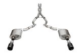 Corsa Sport Exhaust Systems for 2024 MUSTANG - 21275BLK System, Sport, Cat-Back, 304 Stainless, Natural, Black PVD Coated Tips, Straight Cut Tips, Convertible, Ford, Kit thumbnail 1