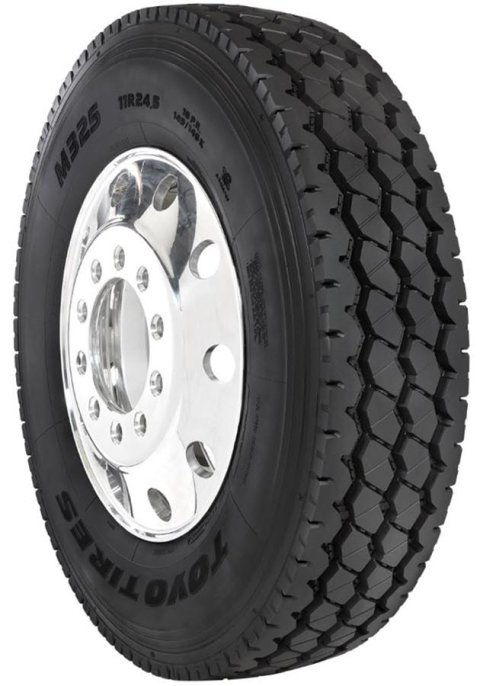 Toyo M325 Tires 11R24.5 Tire, M325, 11R24.5, Radial, Blackwall, Speed Rating K, Each