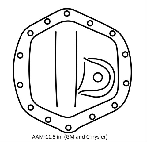 Pacific Performance Engineering 14 Bolt Chrysler/GM 11.5 Inch Differential Cover 138051020 Cover, Rear, 14-bolt, Aluminum, Black, GM in., Chrysler in., Each