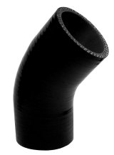 Pacific Performance Engineering Silicone Tubing Couplers 515222245 Coupler, 45 degree Elbow, Silicone, Black, 2.250 in. Inlet/Outlet Diameter, Each thumbnail 1
