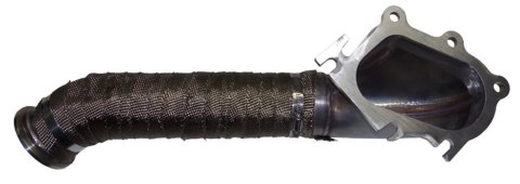 Pacific Performance Engineering Exhaust Downpipes 117000400 Downpipe, Exhaust, 304 Stainless, Natural, 3 in. Outlet, PPE Titanium Wrap, Chevy, GMC, 6.6L, LB7, Federal Emissions, Each thumbnail 4
