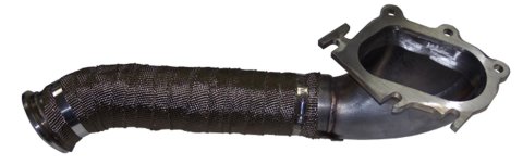 Pacific Performance Engineering Exhaust Downpipes 117000400 Downpipe, Exhaust, 304 Stainless, Natural, 3 in. Outlet, PPE Titanium Wrap, Chevy, GMC, 6.6L, LB7, Federal Emissions, Each thumbnail 6