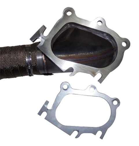 Pacific Performance Engineering Exhaust Downpipes 117000400 Downpipe, Exhaust, 304 Stainless, Natural, 3 in. Outlet, PPE Titanium Wrap, Chevy, GMC, 6.6L, LB7, Federal Emissions, Each thumbnail 7