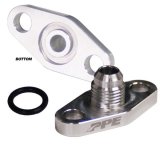 Pacific Performance Engineering Turbocharger Oil Feed Line Adapters 516001000 Adapter, Turbo Feed, T4 Series, -6 AN Male Thread, Aluminum, Natural, Each thumbnail 2