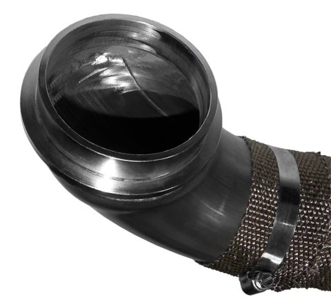 Pacific Performance Engineering Exhaust Downpipes 117000500 Downpipe, Exhaust, Stainless, Natural, 3 in. Outlet, PPE Titanium Wrap, Chevy, GMC, 6.6L LLY, LBZ, LMM , Each thumbnail 2