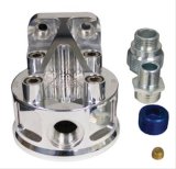 PPE Oil Filter Mounts 114002000 Mount, Billet Aluminum, Hotrod/Marine, High flow thumbnail 2