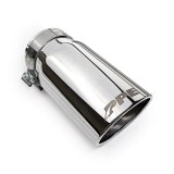Pacific Performance Engineering Round, Polished 4 Inch Exhaust Tip 117020000 Tip, Stainless Steel, Universal in. ID inlet, 1 in." total length, PPE logo, Clamp On, Each thumbnail 1