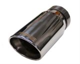 Pacific Performance Engineering Round, Polished 4 Inch Exhaust Tip 117020000 Tip, Stainless Steel, Universal in. ID inlet, 1 in." total length, PPE logo, Clamp On, Each thumbnail 3
