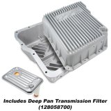 Pacific Performance Engineering Heavy-Duty Transmission Pans for 2001-2019 SIERRA 2500 HD, SILVERADO 2007-2019 3500 HD - 128051000 Pan, Aluminum, Natural Finish, Deep, Extra 4 Qt., Filter, Chevy, GMC, Allison 1000, 2000, 2400, Each thumbnail 2