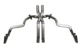 Ford Performance Parts Boss 302 Style Quad Exit Crossover Pipes M-5220-M8 Exhaust Pipes, Exit, Stainless Steel, Natural, 2.5 in. Diameter, Ford, 5.0L, Kit thumbnail 1