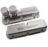 Ford Performance Parts Circle Track Valve Covers M-6582-CT2 Covers, Perimeter Bolt Mounting, Cast Aluminum, Polished, Racing Logo, Ford, 289, 302, 351W, Pair thumbnail 3