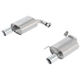 Ford Performance Parts 2015-19 Mustang EcoBoost Touring Exhaust Systems M-5230-M4TCA System, Axle-Back, 304 Stainless Steel, Two Mufflers, Split Rear Exit, Dual 4 in. Chrome Tips, Ford, Mustang, 2.3L EcoBoost, Kit thumbnail 1