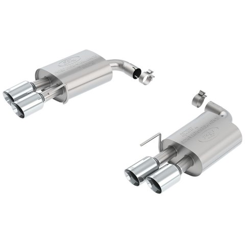 Ford Performance Parts 2018-19 Mustang GT Touring Exhaust Systems M-5230-M8TCA System, Axle-Back, 304 Stainless Steel, Two Mufflers, Split Rear Exit, Quad 4 in. Chrome Tips, Ford, Mustang, 5.0L, Kit
