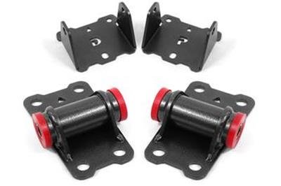 BMR Suspension Motor Mount Kits for 1982-1992 CAMARO, FIREBIRD - MM330H Mounts, Complete Mount, Bolt-In, Steel, Black Hammertone, Upper/Lower, Chevrolet, Pontiac, Kit
