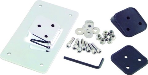 Biker's Choice Custom License Plate Brackets 490002 Bracket, Aluminum, Chrome Plated, Harley-Davidson®, Each thumbnail 2