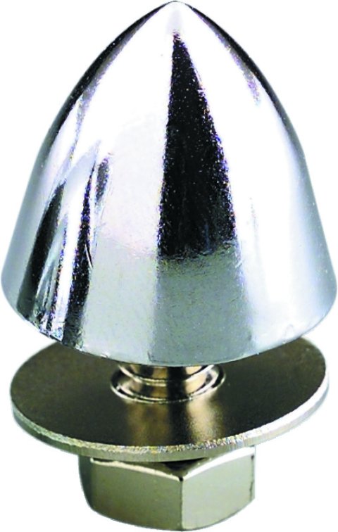 Biker's Choice Bullet Krommets 492448 Bolt Dress-Up Caps, Krommets, Aluminum, Chrome, Set of 10 thumbnail 2
