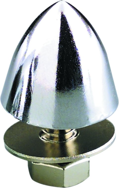 Biker's Choice Bullet Krommets 492448 Bolt Dress-Up Caps, Krommets, Aluminum, Chrome, Set of 10 thumbnail 3